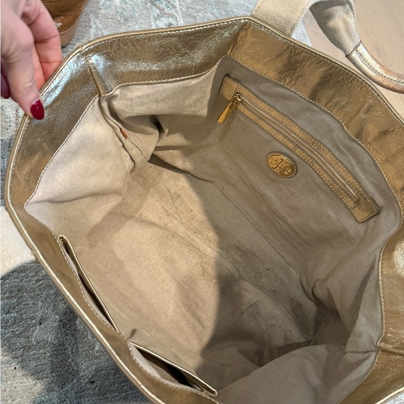 Tory Burch Canvas/Metallic Tote - Picture 4 of 6